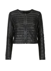 Women's leather transitional jacket KURDS-0319-5426(W22)-04