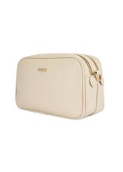 Cream medium women's handbag TOREC-1121-0B(W26), diagonal product view on white background.