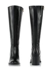 Black leather high heel boots BUTYD-1100-99(Z24)-04