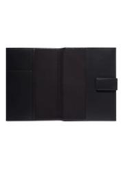 Black leather notebook case PORMS-0718-99(Z26), product view inside on a light background.