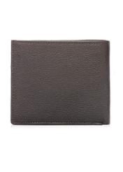 Men's dark brown leather wallet PORMS-0685-1I(W26), back view of the product on a white background.