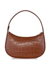 Brown leather women's hobo handbag TORES-0999-87(W24)-04