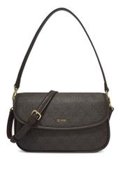 Brown messenger bag with monogram TOREC-1300-1P(Z26), front product view on white background.