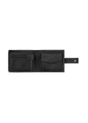 Black foldover clasp wallet for men PORMN-0016-99(Z23)-04