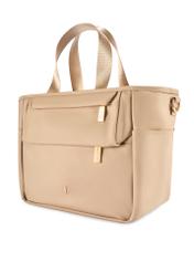 Beige lunchbox bag TOREN-0346-1A(W26) - diagonal product view, on a white background.