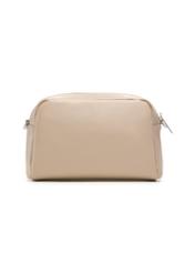 Women's shoulder bag in cool beige color TOREC-1342-1K(Z26), product view from the back on a white background.
