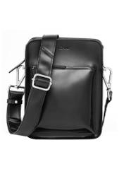 Black leather men's bag TORMS-0530-99(Z26), front product view on a light background.