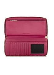 Pink leather women's belt wallet PORES-0892-34(W24)-05