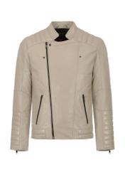 Beige leather men's ramon jacket KURMS-0294-1282(W23)-04