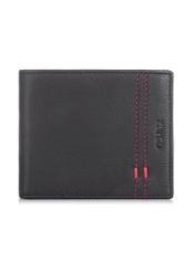 Men's leather wallet with stitching PORMS-0523-99(W23)-01