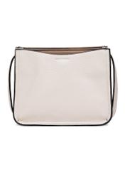 Cream small shoulder bag TOREC-1055-12(Z25), product view from the back on white background.