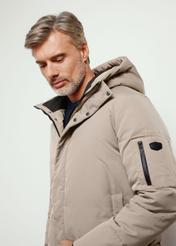 Men's beige jacket KURMT-0338-81(Z24)-03