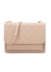 Beige women's handbag with monogram TOREC-1155-1A (W26)