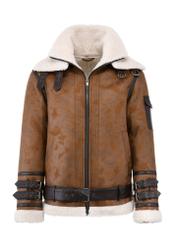 Brown men's sheepskin coat KOZMP-0005-89(Z24)-02