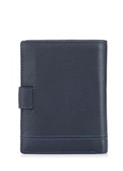 Men's navy blue leather wallet PORMS-0010-69(W24)-02