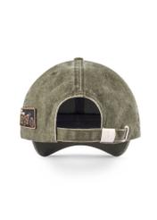 Unisex khaki baseball cap CZALT-0019-8D(W26) - back view of the product, on a white background.