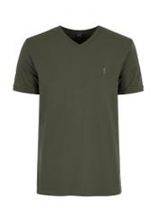 Khaki basic Men's logo T-shirt TSHMT-0088-55(W24)-04