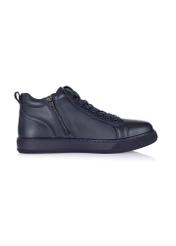 Navy blue leather men's sneakers BUTYM-0466-69(Z24)  pic. 2