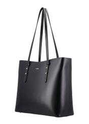 Large black women's shopper bag TOREC-1309-99(Z26), angled product view on a white background.