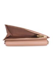 Large beige women's wallet with logo POREC-0343A-1B(Z26), product views inside on a light background.