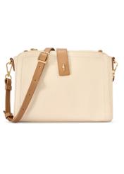 Cream leather shoulder bag TORES-1275-0B(W26) - front product view, on white background.
