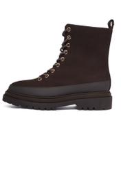 Women's leather ankle boots BUTYD-1342-1I(Z26), side view of the product on a white background.