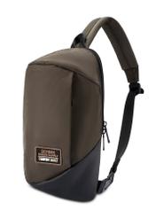 Men's khaki shoulder bag TORMN-0416-8D(W26) - diagonal product view, on a white background.