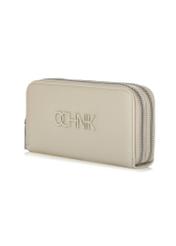 Women's two-compartment cream wallet POREC-0376-12(W24)-02
