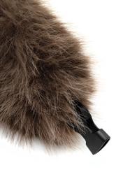 Brown women's earflap hat CZADF-0047-89(Z25) - close-up detail, on white background.