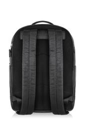 Black leather men's backpack PLCMS-0018-99(W24)-03