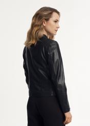 Women's leather waist jacket KURDS-0460-5426(Z23)-03