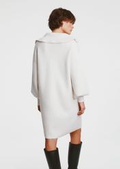 Cream women's sweater dress SUKDT-0142-12(Z24)-03