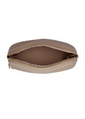 Beige women's cosmetic bag TOREC-1348-1B(Z26), product view inside on white background.