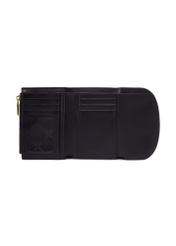 Black leather women's wallet PORES-0996-99(Z26), product view inside on white background.