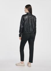 Black leather bomber jacket KURDS-0538-5620(W25)-04