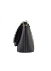Black women's shoulder bag TOREC-1063-9I(Z26) - side view of the product, on a white background.