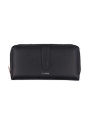 Black large women's wallet POREC-0444-99(Z26), front product view on white background.