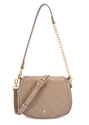 Beige women's messenger bag TOREC-1179-1P(W26), front product view on white background.
