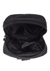 Men's black waist bag TORMN-0426-99(Z26) - product view from above, on a white background.