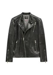 Men's leather biker jacket KURMS-0179L-99(KS)