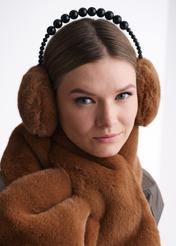 Women's caramel earmuffs NAUDP-0001-24(Z24)-01