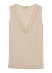 Beige wool and silk blouse BLUDT-0209-1B(W26)