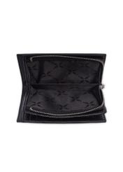 Black leather women's wallet PORES-0998-99(Z26), product view inside on white background.