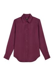 Burgundy women's shirt KOSDT-0172-4D(Z26) - front product view, on white background.