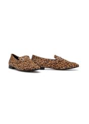 Women's leather loafers in leopard print BUTYD-1181-86(W25)-02