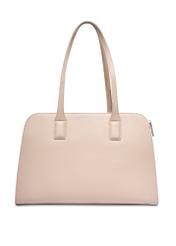 Large ecru handbag TOREC-1323-0B(Z26) - product view from the back, on a white background.