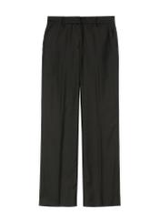 Black women's trousers with a crease SPODT-0114-99(Z25), product view from the front on a white background.