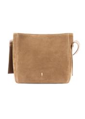 Beige leather women's handbag TORES-1251-1B(W26) - front product view, on a white background.