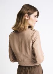 Beige leather women's ramon jacket KURDS-0353-1191(W22)-02