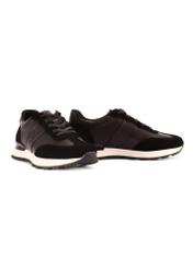 Black men's sports shoes BUTYM-0510-99(Z25) - diagonal view of a pair of shoes on a white background.